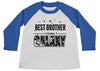Shirts By Sarah Boy's Best Brother In Galaxy Cute Space 3/4 Sleeve Raglan Shirt