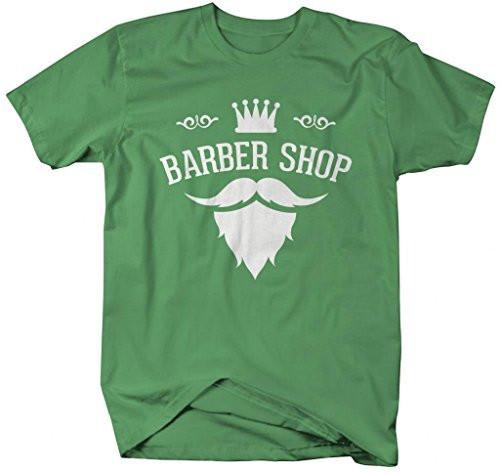 Shirts By Sarah Men's Barber Shop T-Shirt Stylist Mustache Goatee Shirts-Shirts By Sarah