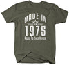 Shirts By Sarah Men's Made In 1975 Birthday T-Shirt Aged To Excellence Shirts