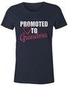 Shirts By Sarah Women's Promoted To Grandma T-Shirt New Grandparents Baby Reveal