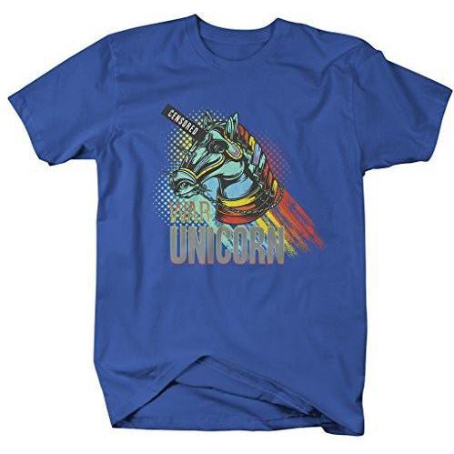 Shirts By Sarah Men's Hipster Geek Shirt War Unicorn Colorful T-Shirt-Shirts By Sarah