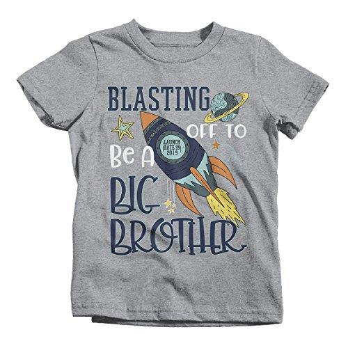 Shirts By Sarah Boy's Big Brother T-Shirt Rocket Space Launch 2019 Shirt-Shirts By Sarah