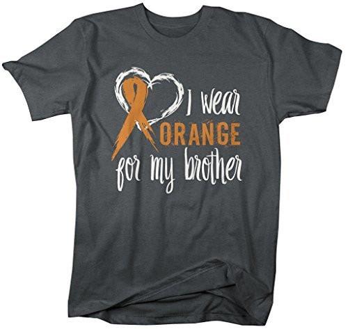 Shirts By Sarah Men's Wear Orange For Brother T-Shirt MS Leukemia RSD Awareness Shirt-Shirts By Sarah