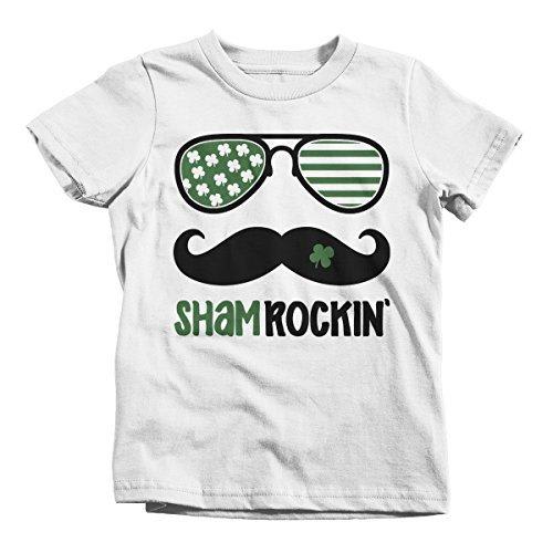 Shirts By Sarah Youth Sham Rockin' Hipster ST. Patrick's Day T-Shirt Funny Shirt Glasses-Shirts By Sarah
