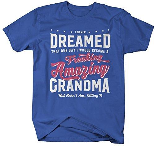 Shirts By Sarah Women's Unisex Funny Grandma T-Shirt Never Dreamed Freaking Amazing Shirt-Shirts By Sarah