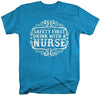 Shirts By Sarah Men's Funny Nurses T-Shirt Safety First Drink With Nurse Shirt