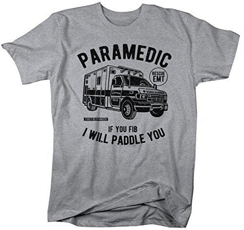 Shirts By Sarah Men's Funny Paramedic T-Shirt fib Paddle You Shirt EMT Tee-Shirts By Sarah