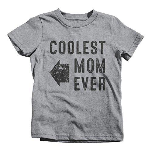 Shirts By Sarah Youth Matching Coolest Mom Ever T-Shirt Boy's Girl's Right-Shirts By Sarah
