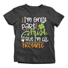 Shirts By Sarah Youth Part Irish All Trouble T-Shirt Funny ST. Patrick's Day Toddler Tee