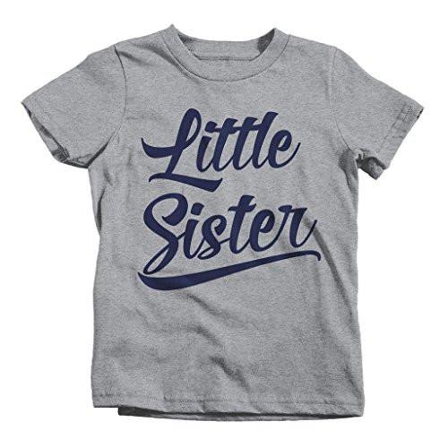 Shirts By Sarah Girls' Little Sister T-Shirt Sibling Matching Shirts-Shirts By Sarah