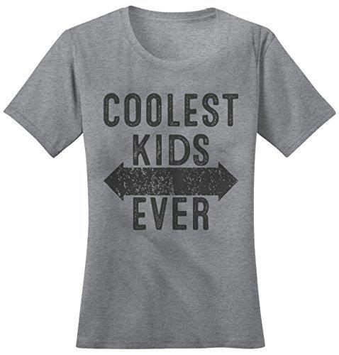 Shirts By Sarah Women's Matching Father Dad Son Daughter T-Shirt Coolest Kids Ever-Shirts By Sarah