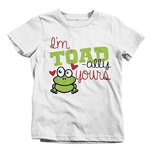 Shirts By Sarah Youth Toadally Yours Kids Funny Frog Valentines Day T-Shirt Boy's Girl's-Shirts By Sarah