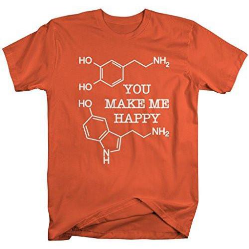 Shirts By Sarah Men's Geek Dopamine Serotonin T-Shirt Chemistry Shirts-Shirts By Sarah