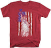 Men's Patriotic Nurse T-Shirt Statue Liberty Shirt Stethoscope Caduceus Shirt