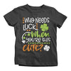 Shirts By Sarah Youth Funny ST. Patrick's Day T-Shirt Who Needs Luck This Cute Tee