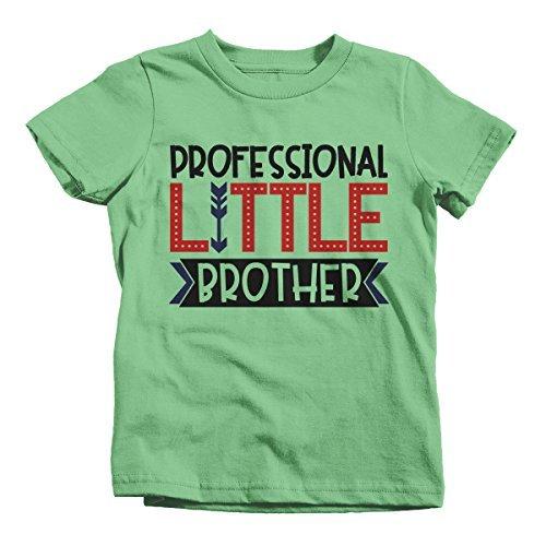 Shirts By Sarah Boy's Professional Little Brother T-Shirt Cute Sibling Shirt-Shirts By Sarah
