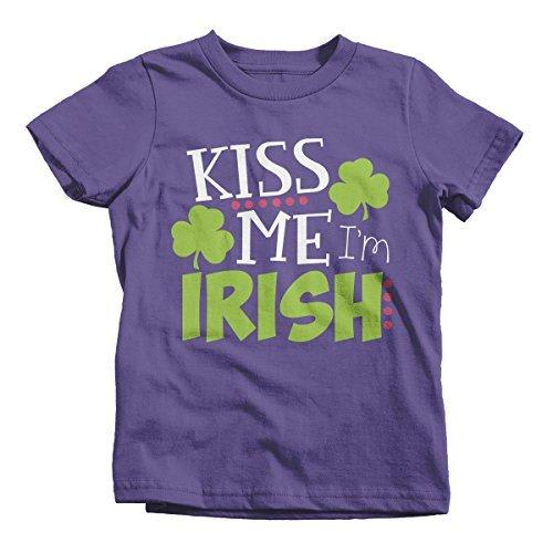 Shirts By Sarah Youth Funny ST. Patrick's Day T-Shirt Kiss Me I'm Irish Toddler-Shirts By Sarah