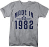 Shirts By Sarah Men's Made In 1982 Birthday T-Shirt Retro Star Custom Shirts