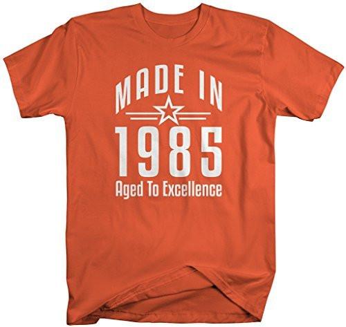 Shirts By Sarah Men's Made In 1985 Birthday T-Shirt Aged To Excellence Shirts-Shirts By Sarah
