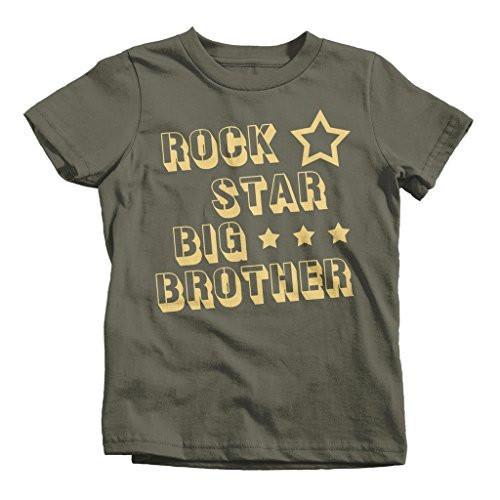 Shirts By Sarah Boy's Rock Star Big Brother T-Shirt-Shirts By Sarah