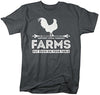 Shirts By Sarah Men's Farming T-Shirt Farms Put Food On Table Support Shirts