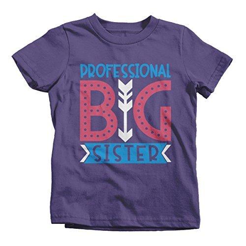 Shirts By Sarah Girl's Professional Big Sister T-Shirt Cute Sibling Shirt-Shirts By Sarah