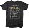 Shirts By Sarah Men's Vintage 1978 40th Birthday T-Shirt Classic Forty Gift Idea