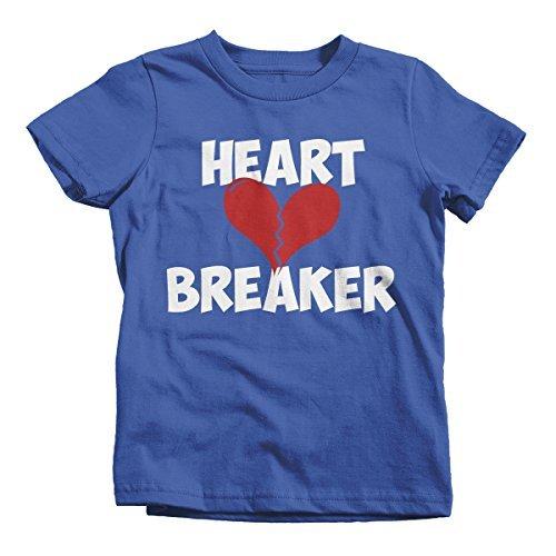 Shirts By Sarah Youth Heart Breaker Kids Funny Valentine's Day T-Shirt Boy's Girl's-Shirts By Sarah