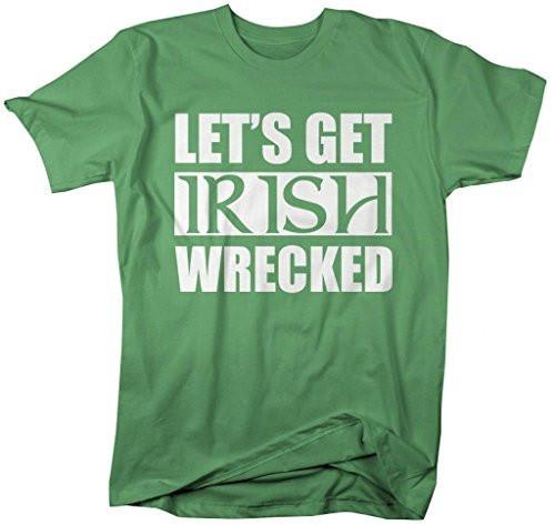 Shirts By Sarah Men's Let's Get Irish Wrecked St. Patrick's Day T-Shirt-Shirts By Sarah