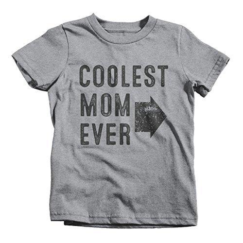 Shirts By Sarah Youth Matching Coolest Mom Ever T-Shirt Boy's Girl's Left-Shirts By Sarah