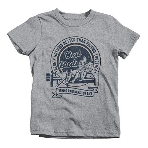 Boy's Matching Fishing T-Shirt Father Son Best Buds Grandpa Shirt-Shirts By Sarah