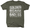 Shirts By Sarah Men's Unisex Funny Soldier Shirt Bad*ss Freedom Protecting T-shirt
