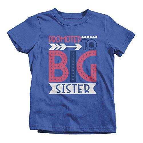 Shirts By Sarah Girl's Promoted to Big Sister Dotty T-Shirt Cute Shirt Promoted to T-Shirt-Shirts By Sarah