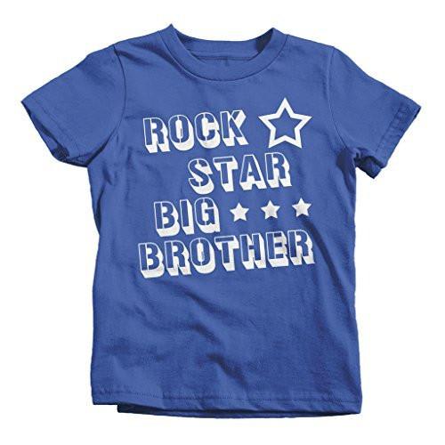 Shirts By Sarah Boy's Rock Star Big Brother T-Shirt-Shirts By Sarah