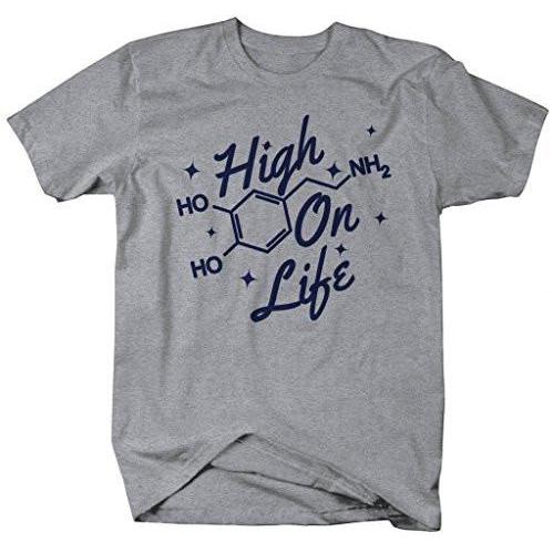Shirts By Sarah Men's Geek Dopamine Science T-Shirt High On Life-Shirts By Sarah