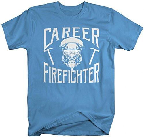 Shirts By Sarah Men's Career Firefighter T-Shirt Fireman Shirts-Shirts By Sarah