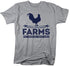 Shirts By Sarah Men's Farming T-Shirt Farms Put Food On Table Ring Spun Cotton Tee-Shirts By Sarah