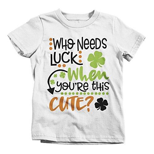 Shirts By Sarah Youth Funny ST. Patrick's Day T-Shirt Who Needs Luck This Cute Tee-Shirts By Sarah