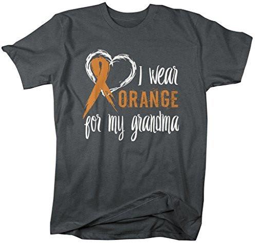 Shirts By Sarah Men's Wear Orange For Grandma T-Shirt MS Leukemia RSD Awareness Shirt-Shirts By Sarah