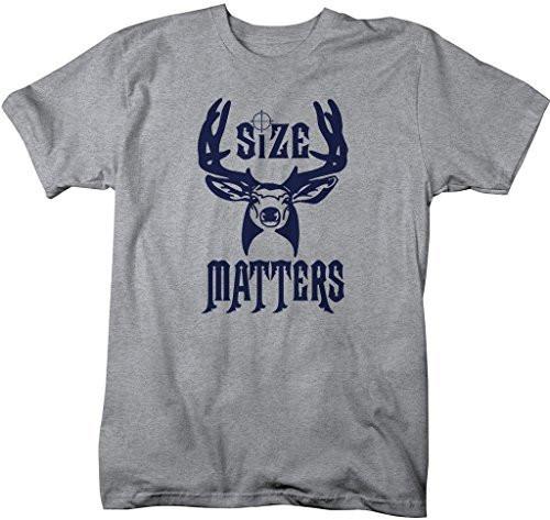 Shirts By Sarah Men's Funny Hunting T-Shirt - Size Matters Deer Shirts-Shirts By Sarah