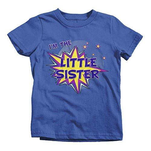 Shirts By Sarah Girl's I'm The Little Sister T-Shirt Comic Superhero Shirt-Shirts By Sarah
