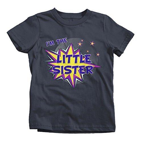 Shirts By Sarah Girl's I'm The Little Sister T-Shirt Comic Superhero Shirt-Shirts By Sarah
