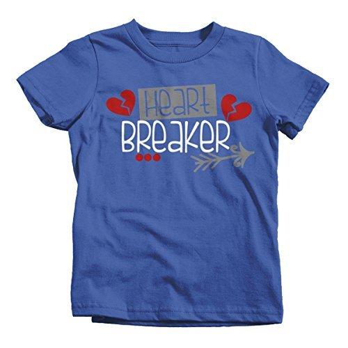 Shirts By Sarah Youth Heart Breaker Kids Funny Arrow Valentine's Day T-Shirt Boy's Girl's-Shirts By Sarah