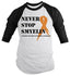 Shirts By Sarah Men's Never Stop Smyelin Multiple Sclerosis Awareness Shirts 3/4 Raglan-Shirts By Sarah