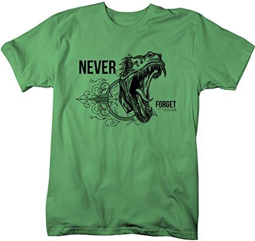 Shirts By Sarah Men's Hipster Never Forget Dinosaur T-Shirt-Shirts By Sarah