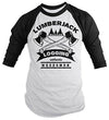 Shirts By Sarah Men's Lumberjack Logging T-Shirt Authentic Woodsman Shirts Logger 3/4 Sleeve Tee