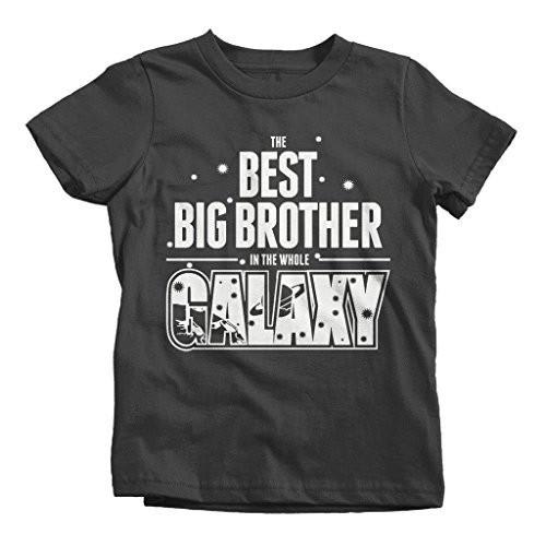 Shirts By Sarah Boy's Best Big Brother In Galaxy T-Shirt Cute Space Shirt-Shirts By Sarah