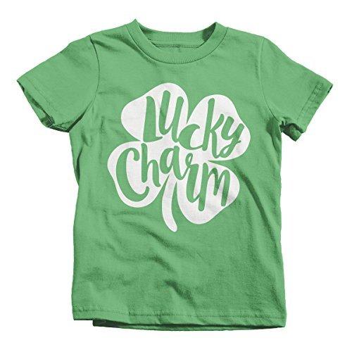 Shirts By Sarah Youth Lucky Charm T-Shirt ST. Patrick's Day Clover Tee-Shirts By Sarah