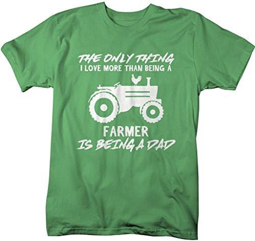 Shirts By Sarah Men's Love Farmer T-Shirt Love Being Dad Gift Farming Shirt-Shirts By Sarah