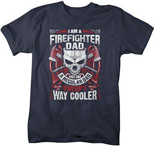 Shirts By Sarah Men's Firefighter Dad T-Shirt Way Cooler Fireman Tee-Shirts By Sarah